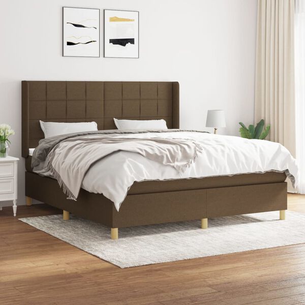 vidaXL &Kappa;&rho;&epsilon;&beta;ά&tau;&iota; Boxspring &mu;&epsilon; &Sigma;&tau;&rho;ώ&mu;&alpha; &Sigma;&kappa;&omicron;ύ&rho;&omicron; &Kappa;&alpha;&phi;έ 160x200 &epsilon;&kappa; &Upsilon;&phi;&alpha;&sigma;&mu;ά&tau;&iota;&nu;&omicron;