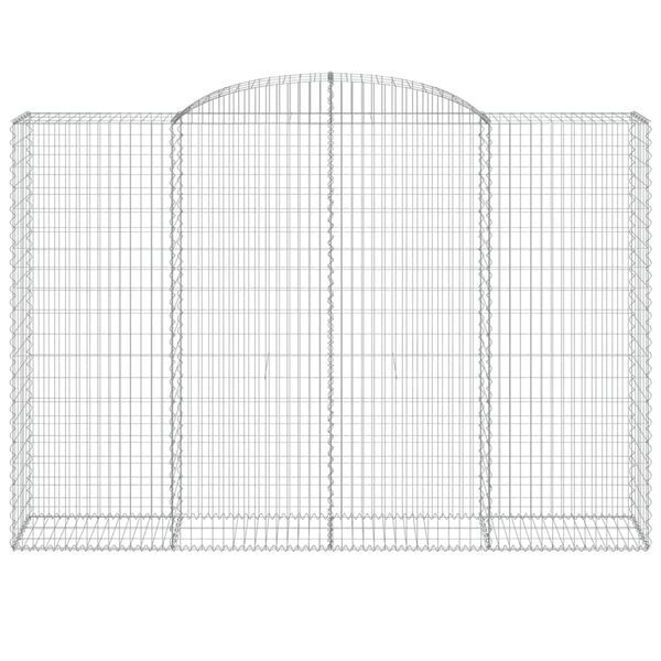 vidaXL Συρματοκιβώτια Τοξωτά 2 τεμ. 300x50x200/220 εκ. Γαλβαν. Ατσάλι