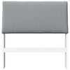 vidaXL Ταπετσαρισμένο κεφαλάρι Ανοιχτό γκρι 90 cm Στερεά ξυλεία πεύκου