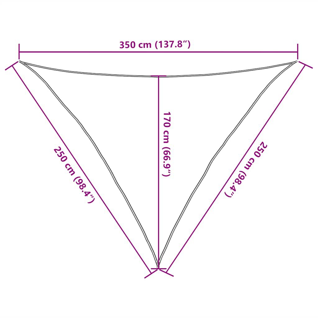 vidaXL Πανί Σκίασης Ανοιχτό Πράσινο 2,5x2,5x3,5 μ. από HDPE 160 γρ./μ²