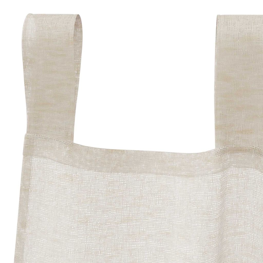 vidaXL Κουρτίνες με κουρτίνες 2 pcs Άμμος 140 x 245 εκ. Πολυεστέρας