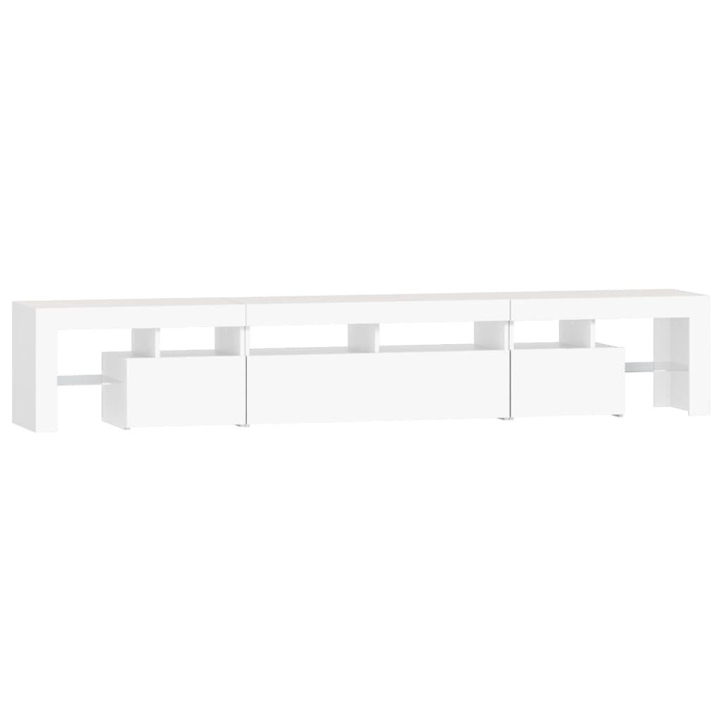 vidaXL Έπιπλο Τηλεόρασης με LED Λευκό 230x36,5x40 εκ.