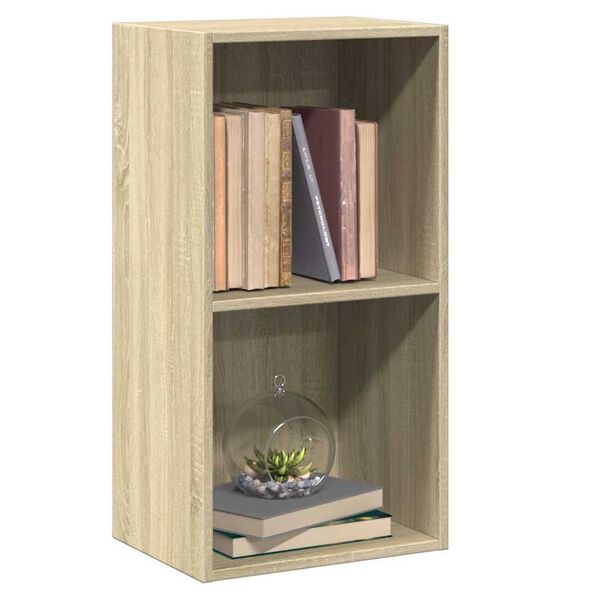 vidaXL Βιβλιοθήκη με 2 Ράφια Sonoma Δρυς 40x30x76,5 εκ. Επεξ. Ξύλο