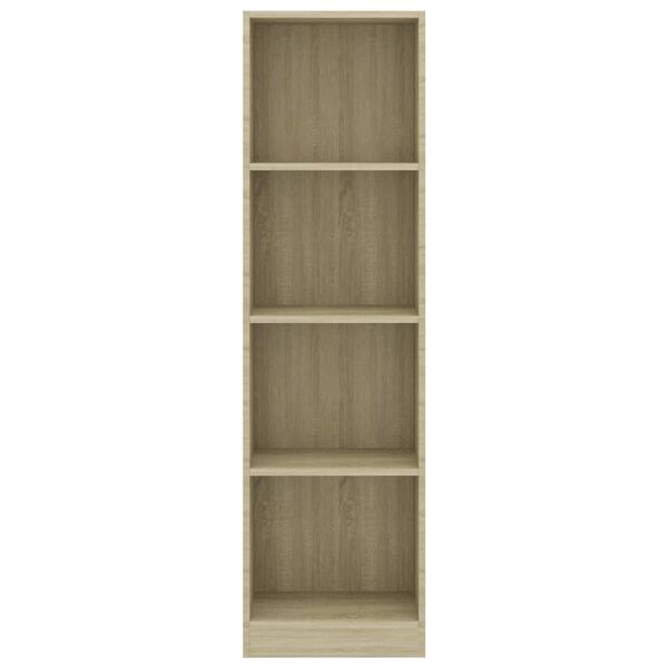 vidaXL Βιβλιοθήκη με 4 Ράφια Sonoma Δρυς 40x24x142 εκ. Επεξ. Ξύλο