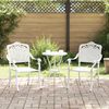 vidaXL Καρέκλα Κήπου 2 pcs Λευκό 55 x 56.5 x 91εκ Αλουμίνιο