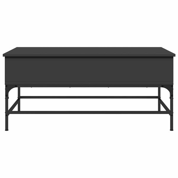 vidaXL Τραπεζάκι Σαλονιού Μαύρο 100x50x45 εκ. Επεξ. Ξύλο & Μέταλλο