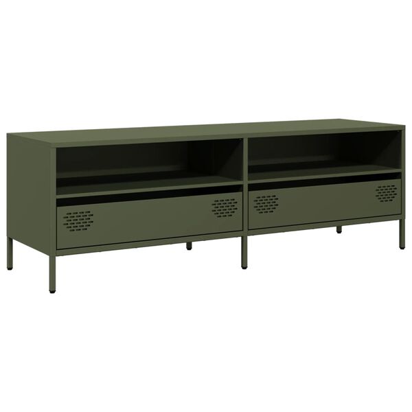 vidaXL Έπιπλο Τηλεόρασης Λαδί 135x39x43,5 εκ. Ατσάλι Ψυχρής Έλασης