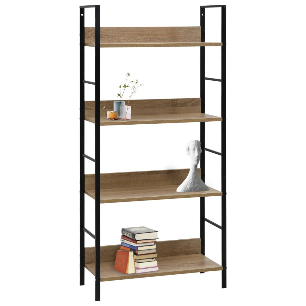 vidaXL Ραφιέρα 4 Επιπέδων Δρυς 60x27,6x124,5 εκ. Επεξεργασμένο Ξύλο