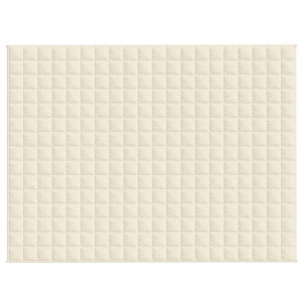 vidaXL Κουβέρτα Βαρύτητας Ανοιχτό Κρεμ 150 x 200 εκ. 7 κ. Υφασμάτινη
