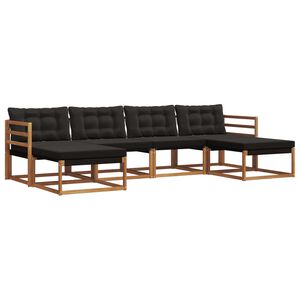 vidaXL &Sigma;&epsilon;&iota;&rho;ά &Kappa;&alpha;&nu;&alpha;&pi;έ &Epsilon;&xi;&omega;&tau;&epsilon;&rho;&iota;&kappa;&omicron;ύ &mu;&epsilon; &mu;&alpha;&xi;&iota;&lambda;ά&rho;&iota; 6 pcs &Phi;&upsilon;&sigma;&iota;&kappa;ό &kappa;&alpha;&iota; &Mu;&alpha;ύ&rho;&omicron;