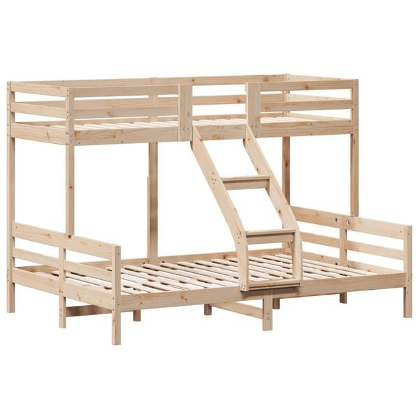 vidaXL Κουκέτα 80x200/140x200 εκ. από Μασίφ Ξύλο Πεύκου