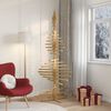 vidaXL Ξύλινο Χριστουγεννιάτικο Δέντρο Καφέ 210 cm Μασίφ ξύλο πεύκου