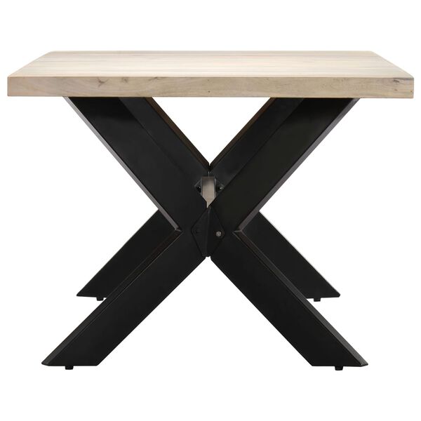 vidaXL Τραπεζαρία 140 x 70 x 75 εκ. από Μασίφ Ξεβαμμένο Ξύλο Μάνγκο