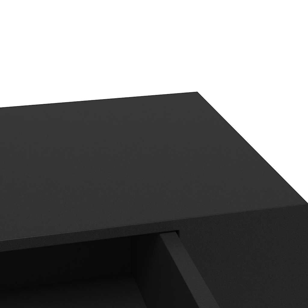 vidaXL Ράφι Τοίχου με Συρτάρι Μαύρο 48 x 25 x 8 εκ. από MDF