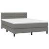 vidaXL &Kappa;&rho;&epsilon;&beta;ά&tau;&iota; Boxspring &mu;&epsilon; &Sigma;&tau;&rho;ώ&mu;&alpha; & LED &Sigma;&kappa;.&Gamma;&kappa;&rho;&iota; 140x190 &epsilon;&kappa; &Upsilon;&phi;&alpha;&sigma;&mu;ά&tau;&iota;&nu;&omicron;