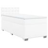 vidaXL Κρεβάτι Boxspring με Στρώμα Λευκό 90x200εκ. από Συνθετικό Δέρμα