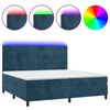 vidaXL &Kappa;&rho;&epsilon;&beta;ά&tau;&iota; Boxspring &mu;&epsilon; &Sigma;&tau;&rho;ώ&mu;&alpha; & LED &Sigma;&kappa;. &Mu;&pi;&lambda;&epsilon; 200x200&epsilon;&kappa;. &Beta;&epsilon;&lambda;&omicron;ύ&delta;&iota;&nu;&omicron;