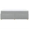vidaXL Κρεβάτι Boxspring με Στρώμα Ανοιχτό Γκρι 100x200 εκ. Υφασμάτινο