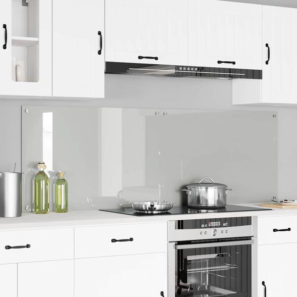 vidaXL Πίσω Πάνελ Κουζίνας Διαφανές 90 x 60 cm σκληρυμένο γυαλί