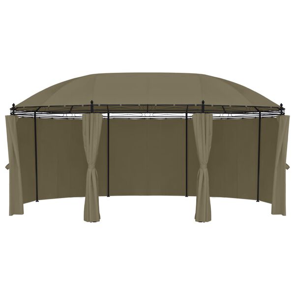 vidaXL Κιόσκι με Κουρτίνες Taupe 520 x 349 x 255 εκ. 180 γρ./μ²