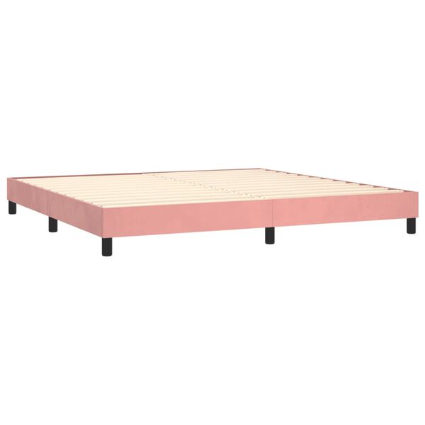 vidaXL &Kappa;&rho;&epsilon;&beta;ά&tau;&iota; Boxspring &mu;&epsilon; &Sigma;&tau;&rho;ώ&mu;&alpha; &Rho;&omicron;&zeta; 200x200 &epsilon;&kappa;. &Beta;&epsilon;&lambda;&omicron;ύ&delta;&iota;&nu;&omicron;