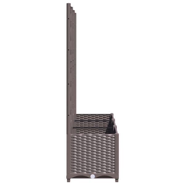 vidaXL Ζαρντινιέρα Κήπου με Καφασωτό Καφέ 120 x 40 x 136 εκ. από PP