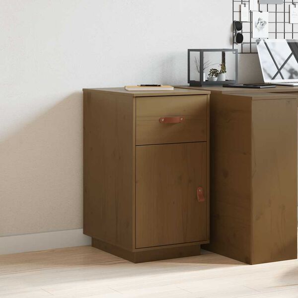 vidaXL Ντουλάπι Γραφείου Καφέ μελί 40 x 50 x 75 εκ. Μασίφ Ξύλο Πεύκου