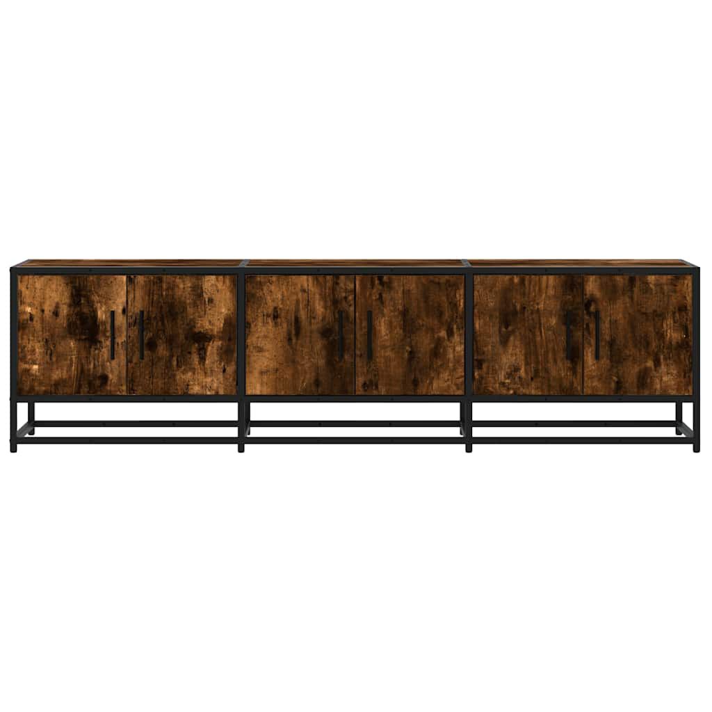 vidaXL Έπιπλο Τηλεόρασης Καπνιστή Δρυς 150x35x41 εκ Επεξ. Ξύλο/Μέταλλο