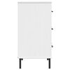 vidaXL Ντουλάπι OSLO με 3 Συρτάρια Λευκό 77x40x79,5 εκ. Μασίφ Ξύλο
