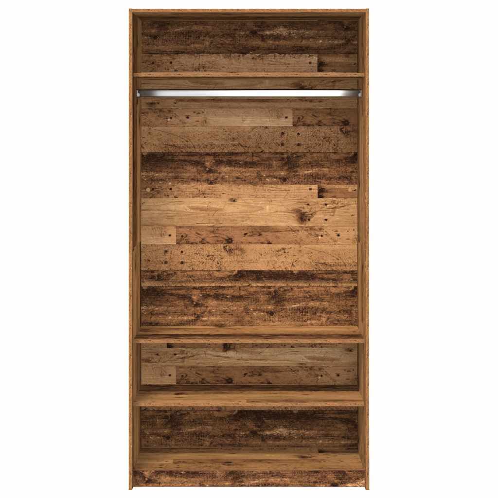 vidaXL Ντουλάπα Όψη Παλαιού Ξύλου 100x50x200εκ. από Επεξεργασμένο Ξύλο