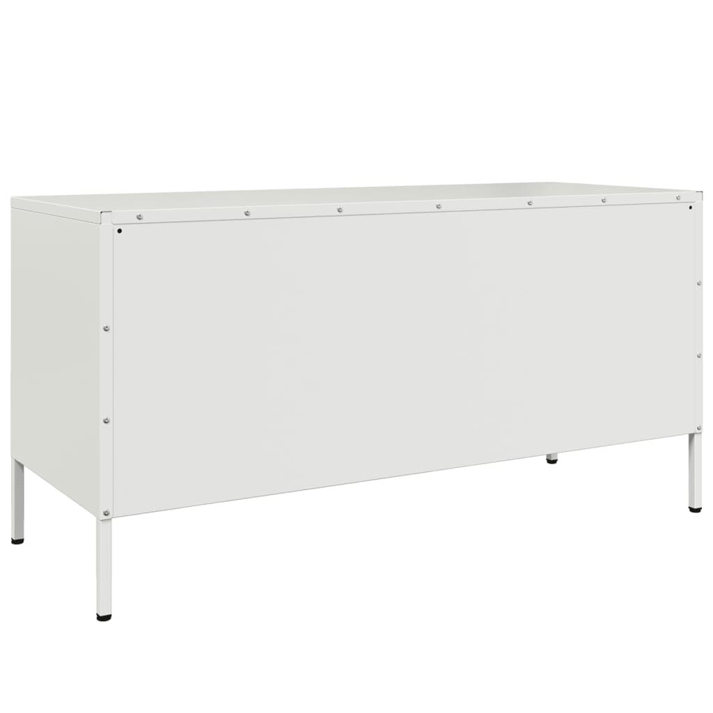 vidaXL Έπιπλο Τηλεόρασης Λευκό 100,5x39x50,5 εκ. από Ατσάλι