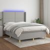 vidaXL &Kappa;&rho;&epsilon;&beta;ά&tau;&iota; Boxspring &mu;&epsilon; &Sigma;&tau;&rho;ώ&mu;&alpha; & LED &Alpha;&nu;.&Gamma;&kappa;&rho;&iota; 140x190&epsilon;&kappa;. &Upsilon;&phi;&alpha;&sigma;&mu;ά&tau;&iota;&nu;&omicron;