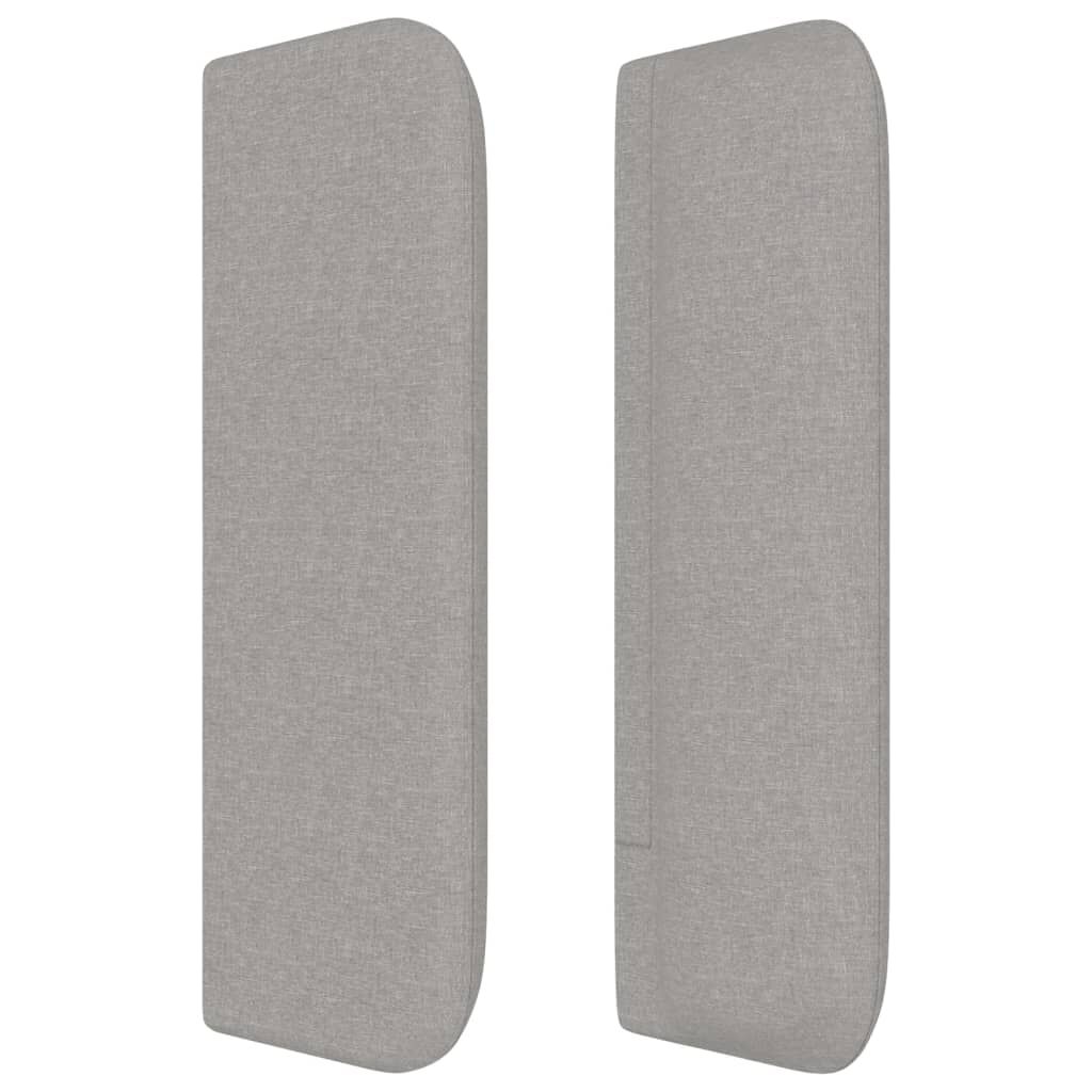 vidaXL Κεφαλάρι με Πτερύγια Ανοιχτό Γκρι 93x16x78/88 εκ. Υφασμάτινο
