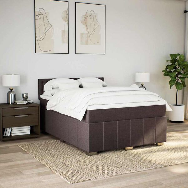 vidaXL &Kappa;&rho;&epsilon;&beta;ά&tau;&iota; Boxspring &mu;&epsilon; &Sigma;&tau;&rho;ώ&mu;&alpha; &Sigma;&kappa;&omicron;ύ&rho;&omicron; &Kappa;&alpha;&phi;έ 140x190 &epsilon;&kappa;. &Upsilon;&phi;&alpha;&sigma;&mu;ά&tau;&iota;&nu;&omicron;
