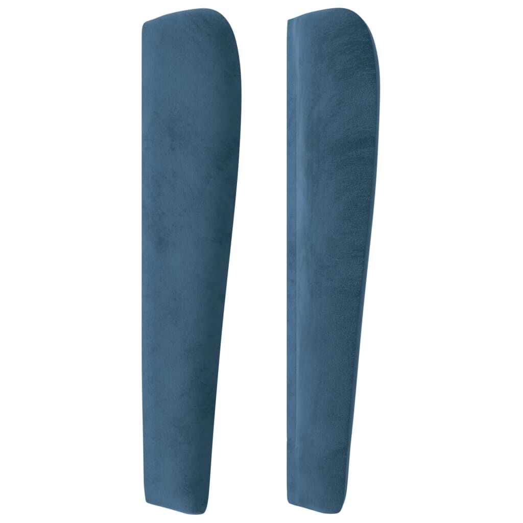 vidaXL Κεφαλάρι με Πτερύγια Σκούρο Μπλε 83x23x118/128 εκ. Βελούδινο