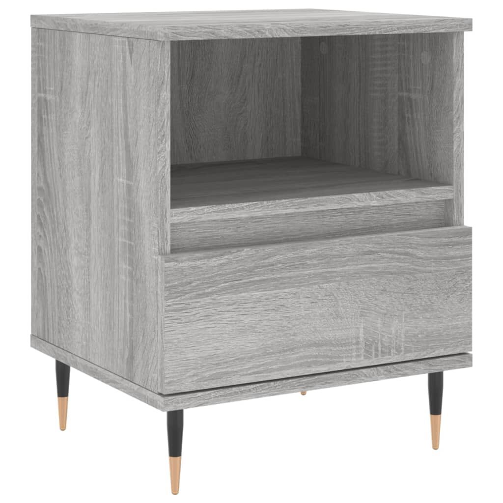 vidaXL Κομοδίνα 2 τεμ. Γκρι Sonoma 40 x 35 x 50 εκ. από Επεξεργ. Ξύλο