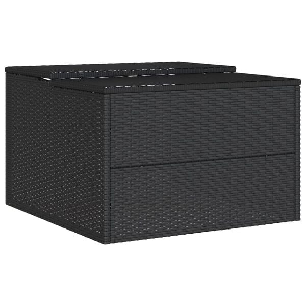 vidaXL Σκέπαστρο για Χλοοκοπτ. Ρομπότ Μαύρο 86x90x52/57 εκ Συνθ. Ρατάν