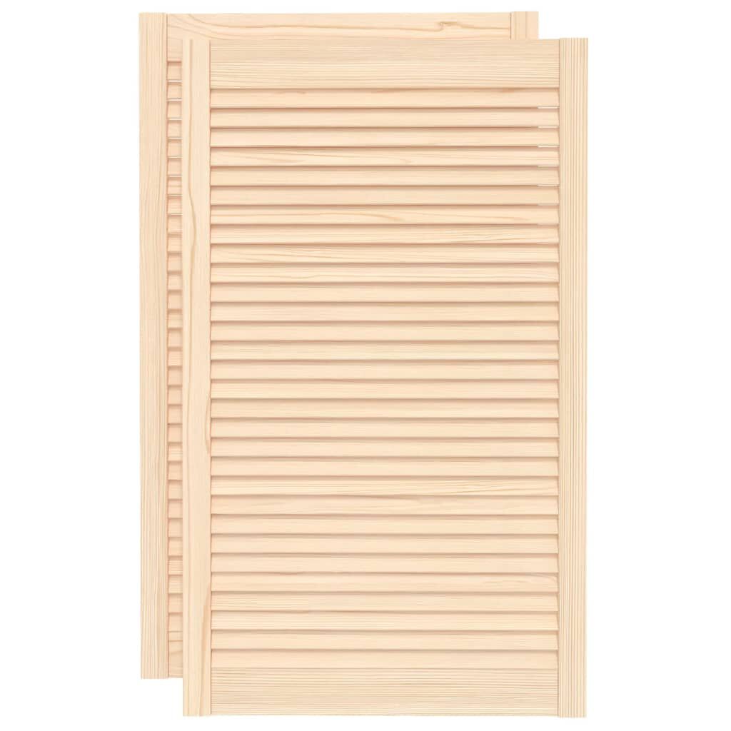 vidaXL Πορτάκια με Περσίδες 2 Τεμ. 99,3x59,4 εκ. από Μασίφ Ξύλο Πεύκου