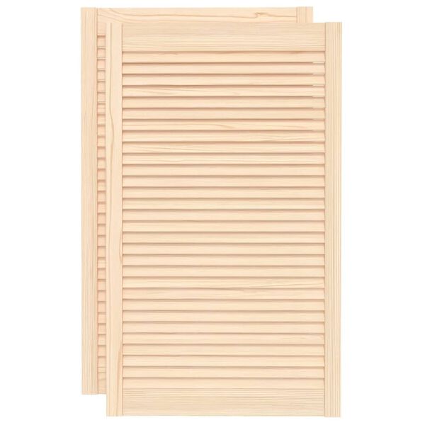 vidaXL Πορτάκια με Περσίδες 2 Τεμ. 99,3x59,4 εκ. από Μασίφ Ξύλο Πεύκου