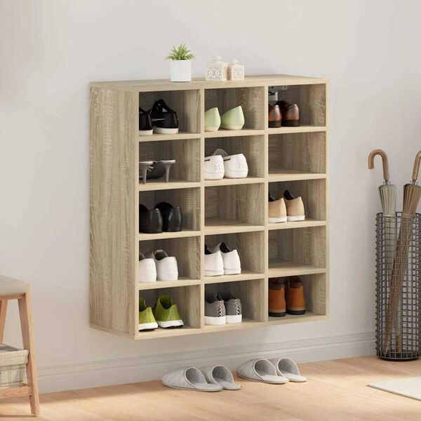 vidaXL Ντουλάπα Παπουτσιών με ράφι Sonoma Δρυς 77.5 x 30 x 83.5 εκ.