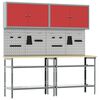 vidaXL &Sigma;&epsilon;&tau; &pi;ά&gamma;&kappa;&omicron;&upsilon; &epsilon;&rho;&gamma;&alpha;&sigma;ί&alpha;&sigmaf; &mu;&epsilon; &rho;ά&phi;&iota; &mu;&epsilon; &kappa;&lambda;&epsilon;&iota;&delta;&alpha;&rho;&iota;ά 8 pcs &Kappa;ό&kappa;&kappa;&iota;&nu;&omicron; &kappa;&alpha;&iota; &Gamma;&kappa;&rho;&iota;