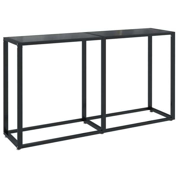 vidaXL Τραπέζι Κονσόλα Μαύρο 140 x 35 x 75,5 εκ. από Ψημένο Γυαλί