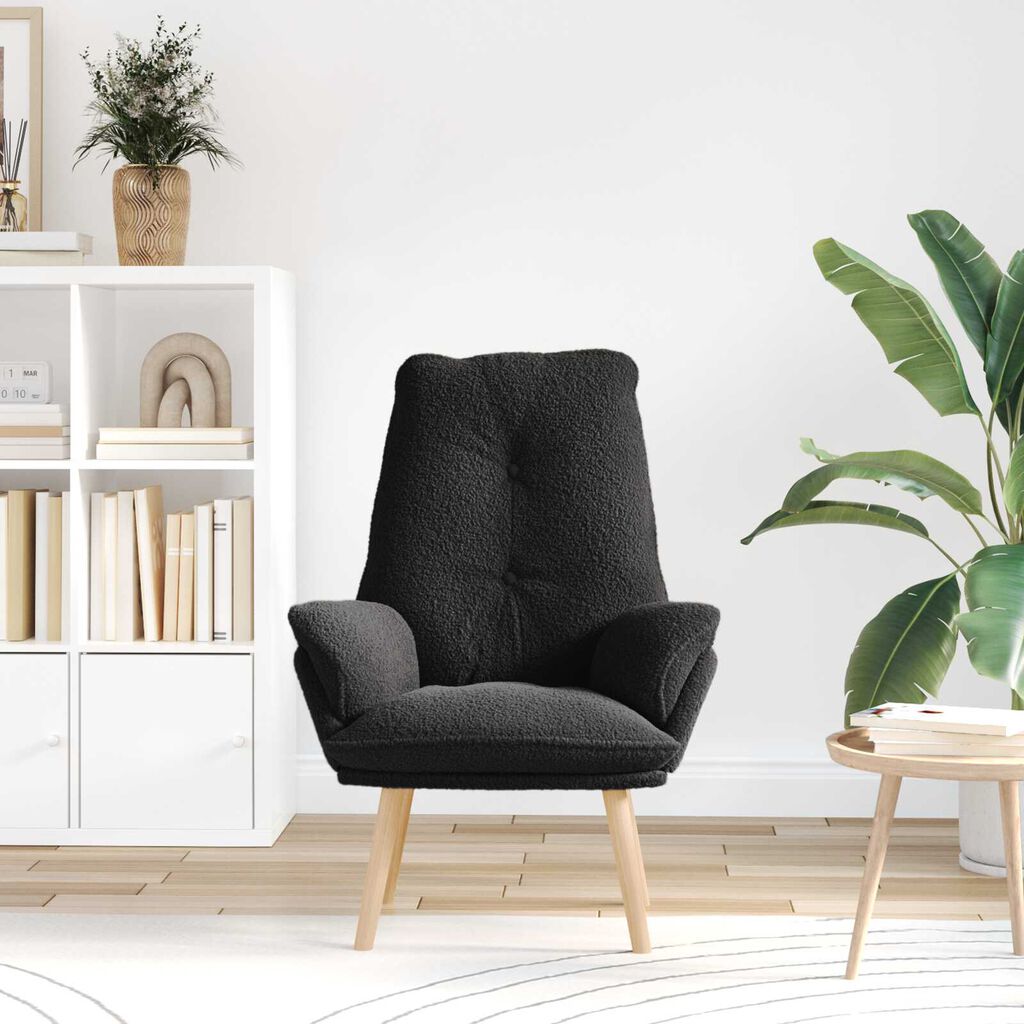 vidaXL Χαλαρωτική Πολυθρόνα Μαύρο 69 x 74 x 93 εκ. ύφασμα