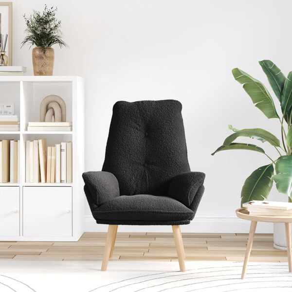 vidaXL Χαλαρωτική Πολυθρόνα Μαύρο 69 x 74 x 93 εκ. ύφασμα