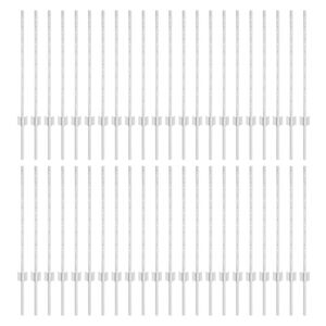 vidaXL Πό posts φράχτη 44 pcs Ασημί 120 cm Ατσάλι