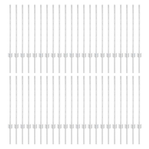 vidaXL Πό posts φράχτη 44 pcs Ασημί 120 cm Ατσάλι