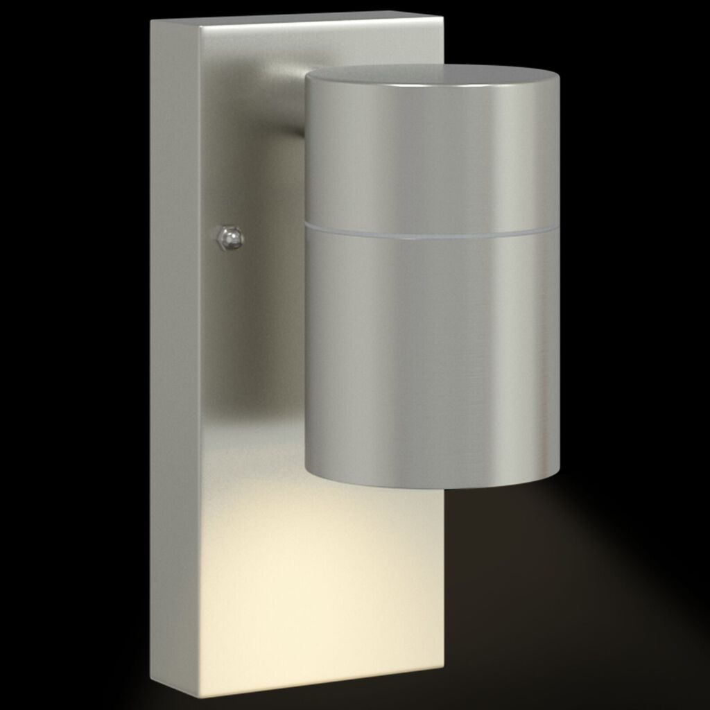 vidaXL Εξωτερικά Φωτιστικά Τοίχου 2 pcs Ασημί 6.5 x 10.5 x 16 εκ.