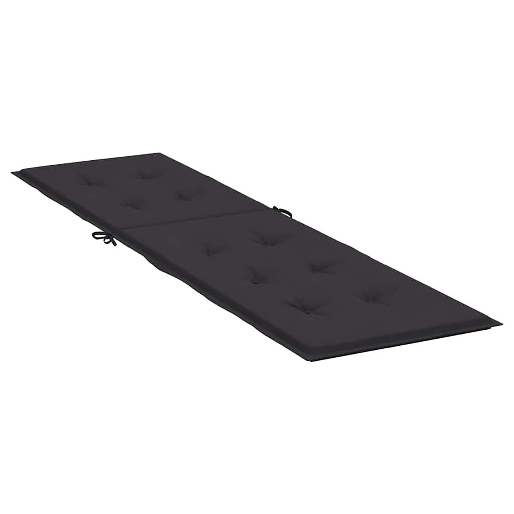vidaXL Μαξιλάρι Σεζλόνγκ Μαύρο (75+105) x 50 x 4 εκ.