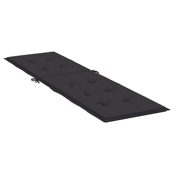 vidaXL Μαξιλάρι Σεζλόνγκ Μαύρο (75+105) x 50 x 4 εκ.