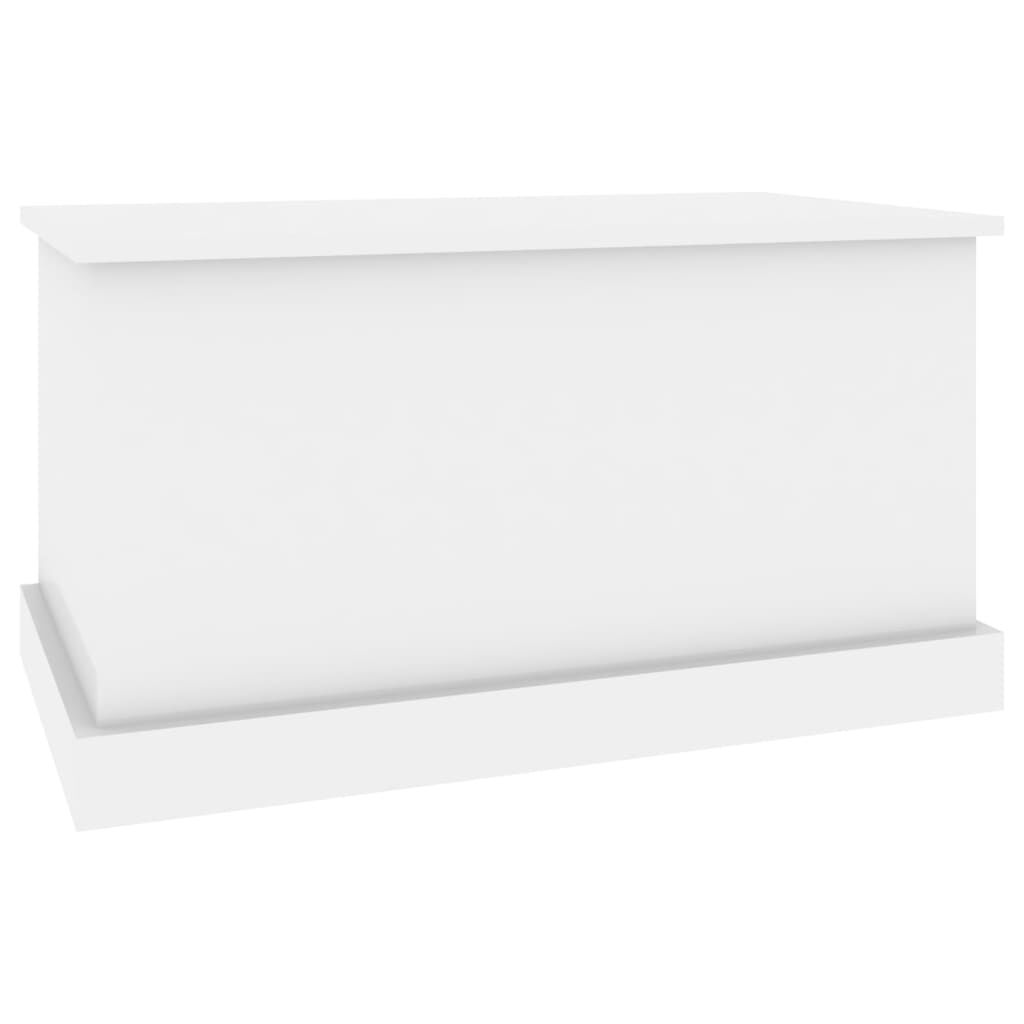 vidaXL Κουτί Αποθήκευσης Γυαλ. Λευκό 70x40x38 εκ. Επεξεργασμένο Ξύλο